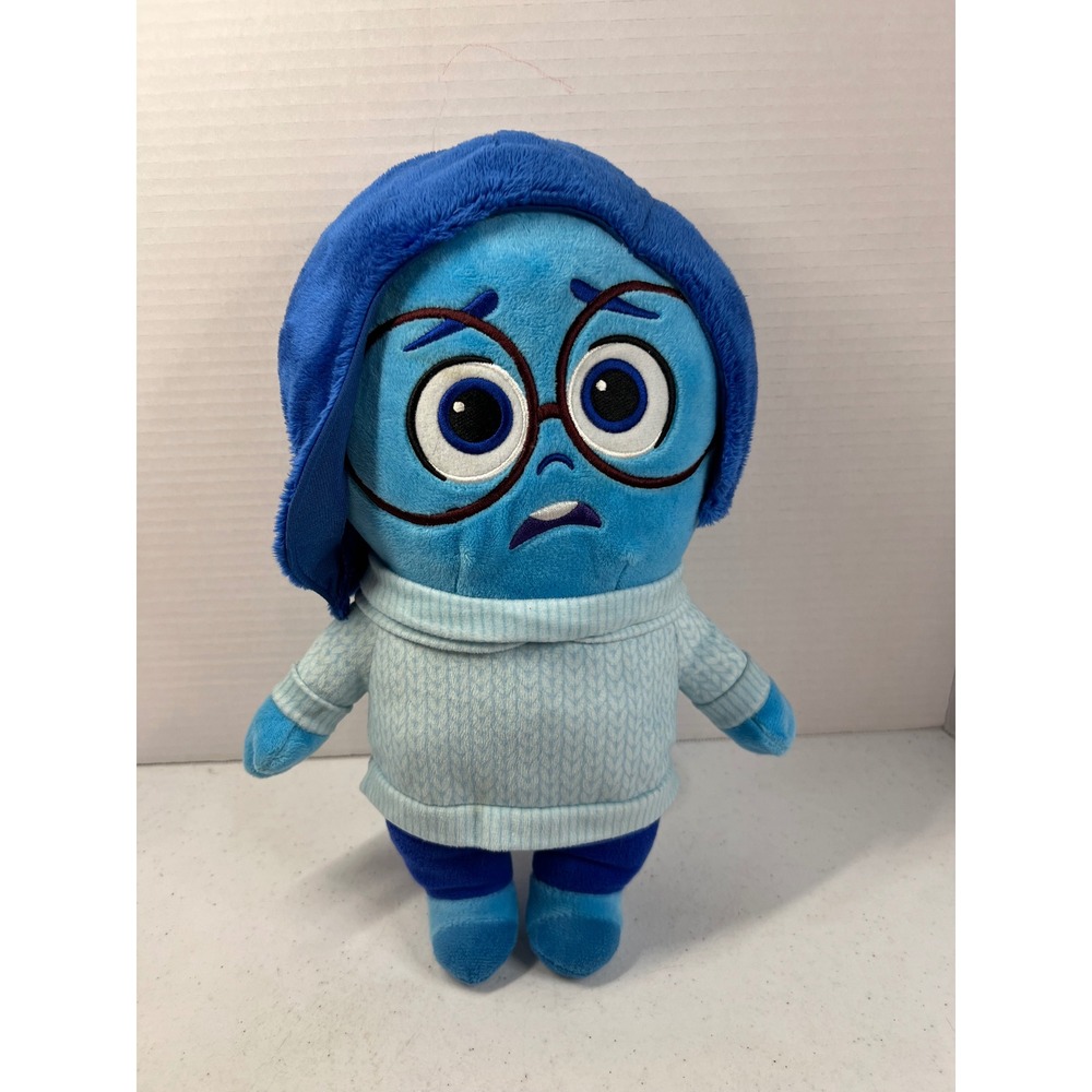 Disney Pixar Inside Out 2 Sadness Plush Just Play Blue Stuffed Toy 10 inch